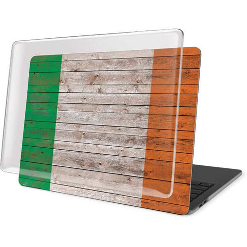 Ireland Flag Dark Wood MacBook Pro 13in (2020) Case plus Skin